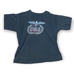 2000s usa motorcycle cycle tee shirt black